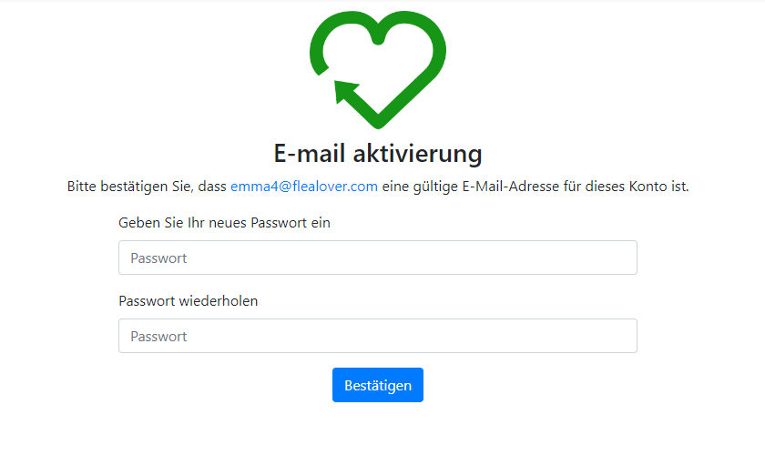 E-mail aktivierung